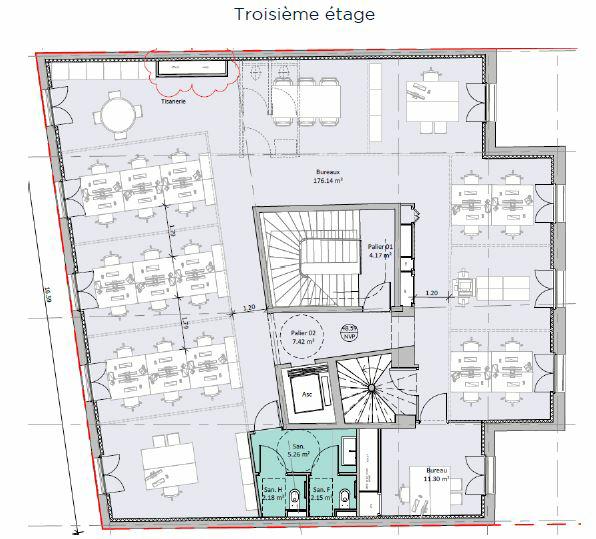 Bureau Paris 1604m² Location bureau Paris OLBUR2101149 10